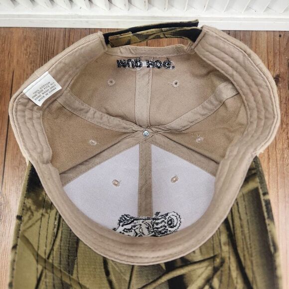 Mud Hog Hydraulic RWD Strapback Hat Cap Beige Green Camo Harvesting Brand Farmer - Picture 9 of 10